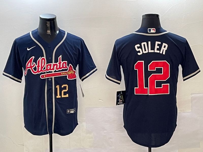 Men Atlanta Braves #12 Soler Blue Game 2024 Nike MLB Jersey style 2->atlanta braves->MLB Jersey